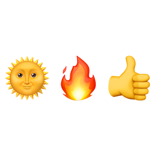 🌞🔥👍 Emoji Domain iOS rendering
